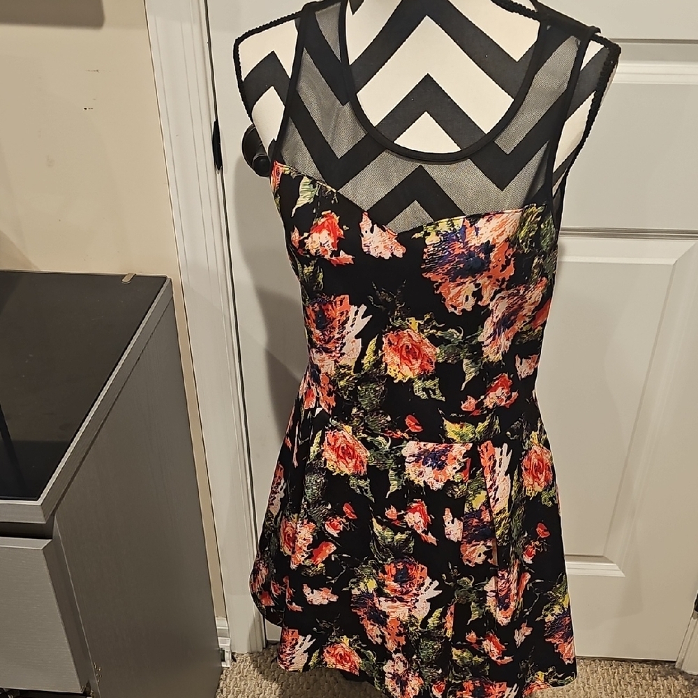 Floral Mesh Dress